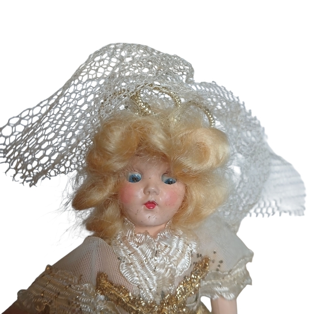 HTF RARE 1950's Walt Disney Cinderella Sleepy Eye Doll 7.5" T in Original Box